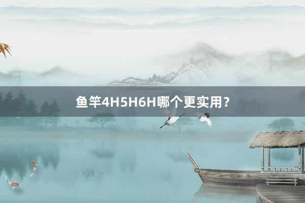 鱼竿4H5H6H哪个更实用？